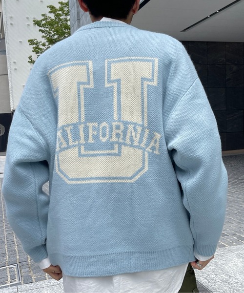 CPCM（シーピーシーエム）の「カレッジロゴクルーネックニット（ニット/セーター・メンズ・ベージュ/サックスブルー/マスタード・MEDIUM/LARGE）」の16枚目の写真