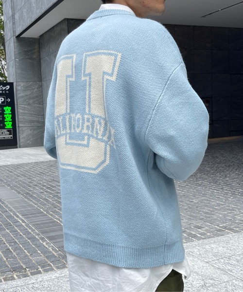 CPCM（シーピーシーエム）の「カレッジロゴクルーネックニット（ニット/セーター・メンズ・ベージュ/サックスブルー/マスタード・MEDIUM/LARGE）」の13枚目の写真