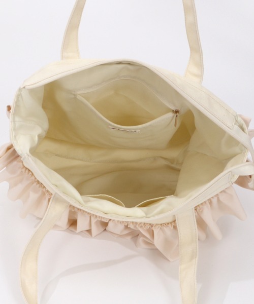 axes femme（アクシーズファム）の「Ａ４フリルトートバッグ（トートバッグ・レディース・ブラック/ピンク/キナリ・FREE）」の7枚目の写真