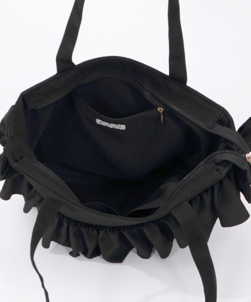 axes femme（アクシーズファム）の「Ａ４フリルトートバッグ（トートバッグ・レディース・ブラック/ピンク/キナリ・FREE）」の8枚目の写真