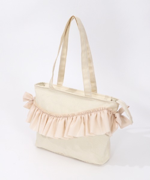 axes femme（アクシーズファム）の「Ａ４フリルトートバッグ（トートバッグ・レディース・ブラック/ピンク/キナリ・FREE）」の20枚目の写真