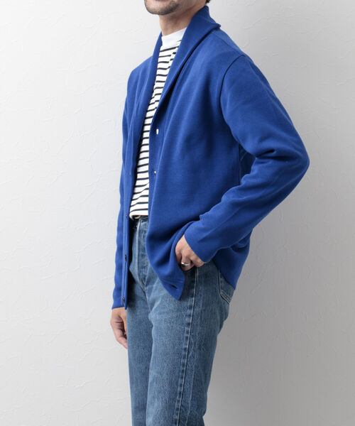 NOLLEY'S goodman(ノーリーズグッドマン)の「ミラノリブ ショールカラーカーディガン(カーディガン/ボレロ・メンズ・パープル/ネイビー/ベージュ系その他/ブルー系その他/イエロー/ブルー・XL/M/S/L)」の7枚目の写真