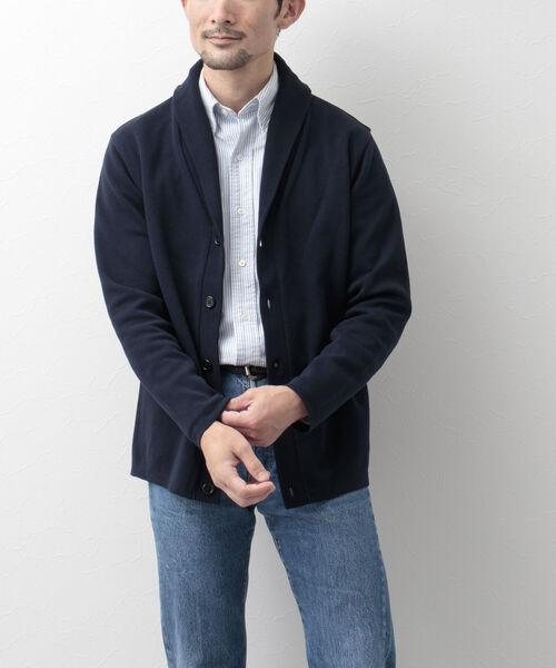 NOLLEY'S goodman(ノーリーズグッドマン)の「ミラノリブ ショールカラーカーディガン(カーディガン/ボレロ・メンズ・パープル/ネイビー/ベージュ系その他/ブルー系その他/イエロー/ブルー・XL/M/S/L)」の13枚目の写真