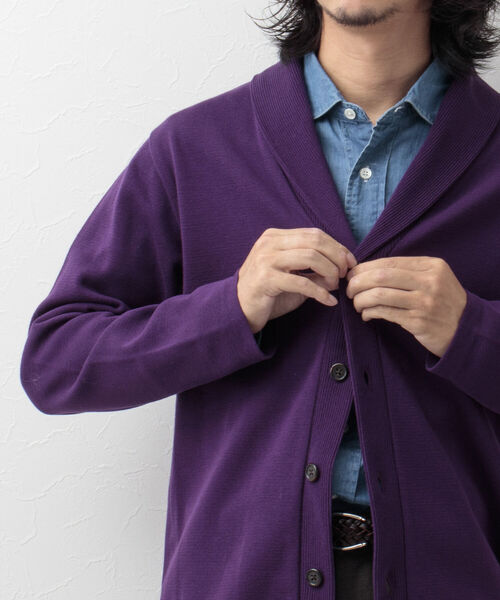 NOLLEY'S goodman(ノーリーズグッドマン)の「ミラノリブ ショールカラーカーディガン(カーディガン/ボレロ・メンズ・パープル/ネイビー/ベージュ系その他/ブルー系その他/イエロー/ブルー・XL/M/S/L)」の15枚目の写真