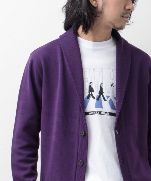 NOLLEY'S goodman(ノーリーズグッドマン)の「ミラノリブ ショールカラーカーディガン(カーディガン/ボレロ・メンズ・パープル/ネイビー/ベージュ系その他/ブルー系その他/イエロー/ブルー・XL/M/S/L)」の10枚目の写真