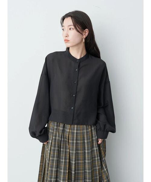 earth music&ecology（アースミュージックアンドエコロジー）の「クロップドボックスシャツ（シャツ/ブラウス・レディース・ブラック/オフホワイト/ピンク/ブルー・FREE）」の12枚目の写真