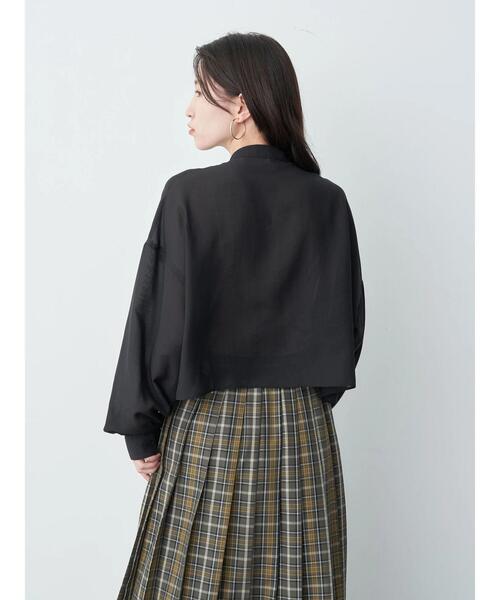 earth music&ecology（アースミュージックアンドエコロジー）の「クロップドボックスシャツ（シャツ/ブラウス・レディース・ブラック/オフホワイト/ピンク/ブルー・FREE）」の13枚目の写真