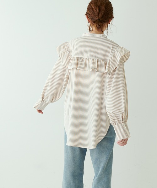 セール】ヨークフリル細ヒモリボンブラウス（シャツ/ブラウス