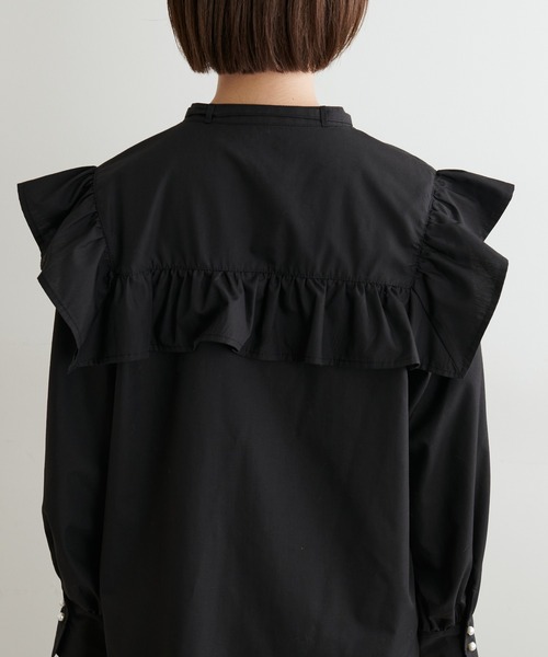 セール】ヨークフリル細ヒモリボンブラウス（シャツ/ブラウス