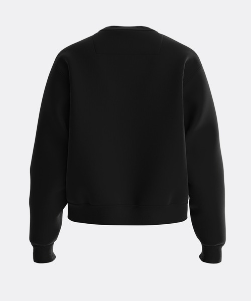 Guess（ゲス）の「Triangle Logo Crew-Neck Fleece Sweat（スウェット・レディース・ブラック/ホワイト・SMALL/MEDIUM/X-SMALL）」の4枚目の写真