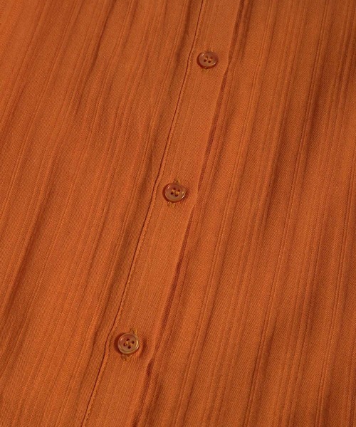 Crisp（クリスプ）の「ドビーストライプシャツワンピース（シャツワンピース・レディース・オレンジ/ホワイト/カーキ・FREE）」の11枚目の写真