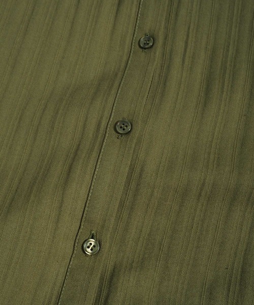 Crisp（クリスプ）の「ドビーストライプシャツワンピース（シャツワンピース・レディース・オレンジ/ホワイト/カーキ・FREE）」の19枚目の写真