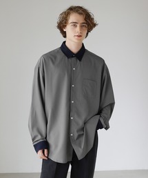 ビッグシルエットリラクシングクレリックシャツ