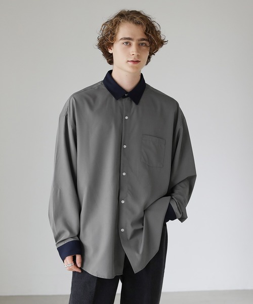 ETELIO（エテリオ）の「ビッグシルエットリラクシングクレリックシャツ 