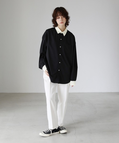 セール】ビッグシルエットリラクシングクレリックシャツ（シャツ