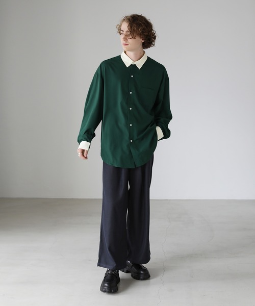 ETELIO（エテリオ）の「ビッグシルエットリラクシングクレリックシャツ 
