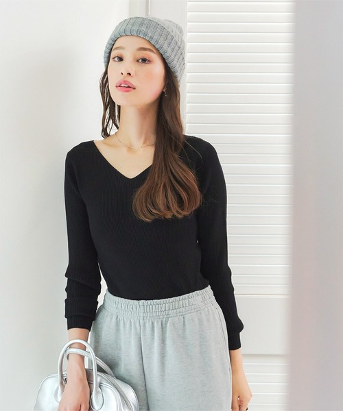 KOBE LETTUCE（コウベレタス）の「ベーシックリブニットトップス（ニット/セーター・レディース・ブルーグレー/ブラック/ベージュ系1/ブラック系2/ベージュ系3/ブルー系2/ベージュ系/ブラック系1/ベージュ系2/ブラック系/ブルー系/ブルー系1/ホワイト系/オフホワイト/ホワイト系2/グリーン系/ブラウン系/ホワイト系1/ネイビー系/ブラウン系2/グリーン/ネイビー/グリーン系2/ネイビー系2/ネイビー系1/グリーン系1/ブラウン系1/モカ/ピンク系/ブルー系4/ピンク系1/ブルー系5/ブルー系6/ピンク系2/ブルー系3/ピンク/ベージュ系4/オリーブ系/ベージュ系7/ベージュ系5/オリーブ系1/オリーブ系2/ベージュ系6/パープル系/ピンク系4/ブルー系7/ネイビー系3/ピンク系6/ブラウン系3/ホワイト系3/ベージュ系8/ブラック系3/ピンク系3/ピンク系5/オレンジ/オレンジ系/レッド系/サックスブルー系1/ライトグレー系1/ホワイト系その他2/カーキ系/イエロー系/パープル系2/イエロー系1/ライトグレー系2/サックスブルー系2/カーキ系1/ホワイト系その他3/オレンジ系1/レッド系1/イエロー系2/サックスブルー系3/オレンジ系2/カーキ系2/ホワイト系その他4/ライトグレー系4/レッド系2/ラベンダー/サックスブルー系/カーキ/イエロー/レッド/ホワイト系その他/ライトグレー系/スカイブルー系2/ライトグリーン系2/ライトグリーン系1/スカイブルー系3/スカイブルー系1/ライトグリーン系/スカイブルー系/ライトグリーン/ライトイエロー系3/ライトイエロー系/ライトイエロー系1/ライトイエロー系2/グレー系/グレー系1/グレー系2/グレー系4/ライトピンク/ピンク系その他2/ピンク系その他3/ピンク系その他/グレー系5/ブルー系8/ネイビー系4/チャコール/グレー系7/ブラック系4/ベージュ系9/グレー系6/ピンク系7/ブラウン系4/ホワイト系4/ワイン/ホワイト×ブラック/ホワイト系その他7/ホワイト系その他6/ホワイト系その他5/レッド系5/レッド系4/レッド系3/ピンク系その他5/ピンク系その他6/ピンク系その他7/ピンク系その他4/ライトグレー系5/ライトグレー系3・L/M/L1/L3/M1/M3/L2/M2/M4/M5）」の16枚目の写真