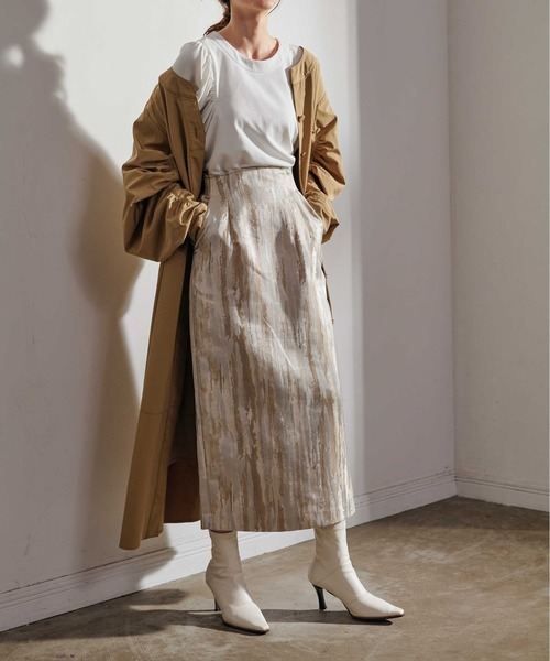 KOH.style（コースタイル）の「ジャカードペンシルスカート（スカート・レディース・ベージュ/ブルー・MEDIUM/LARGE）」の15枚目の写真