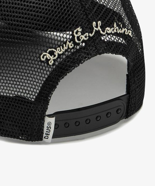 DEUS EX MACHINA(デウスエクスマキナ)の「DIAMOND TRUCKER ナイロンメッシュキャップ(キャップ・メンズ・ブラック×ホワイト/ネイビー・OS)」の3枚目の写真