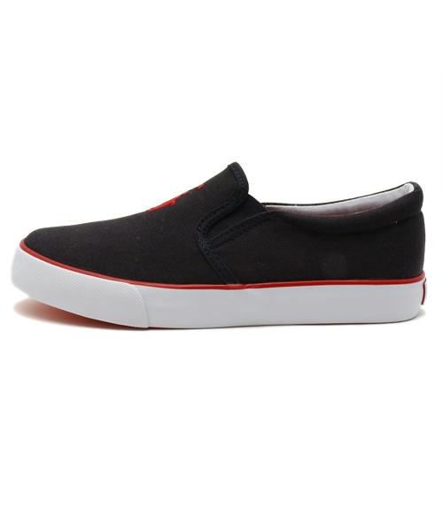 POLO RALPH LAUREN（ポロ ラルフ ローレン）の「ジュニア ウィメンズ ラルフローレン スリッポン POLO SETH SLIP-ON Jr（スニーカー・レディース・ホワイト/レッド/ネイビー・23.5cm/24cm/25cm/23cm/24.5cm）」の4枚目の写真