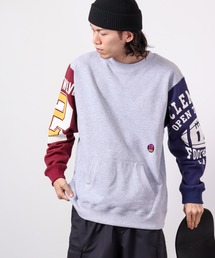 open twelve ヘビーウェイト裏毛 クルー スリーブ プリント