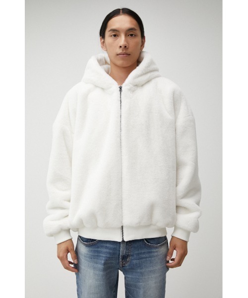 AZUL by moussy（アズールバイマウジー）の「FUR HOODIE BLOUSON/ファーフーディーブルゾン（ブルゾン・メンズ・ベージュ/ホワイト/ブラック・FREE）」の7枚目の写真