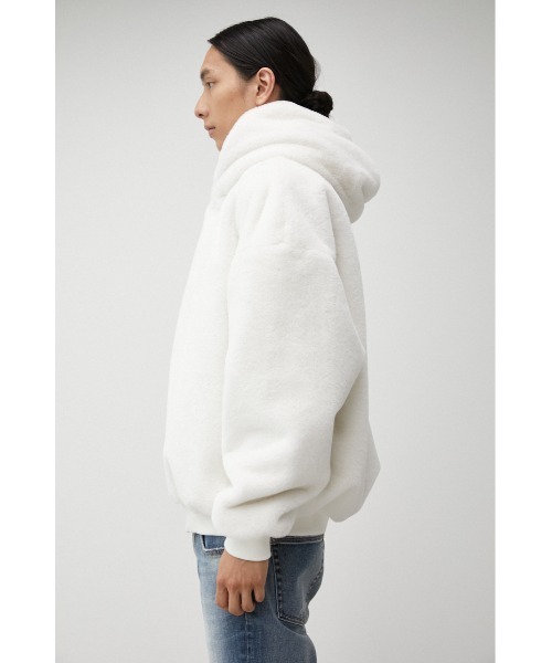AZUL by moussy（アズールバイマウジー）の「FUR HOODIE BLOUSON/ファーフーディーブルゾン（ブルゾン・メンズ・ベージュ/ホワイト/ブラック・FREE）」の8枚目の写真