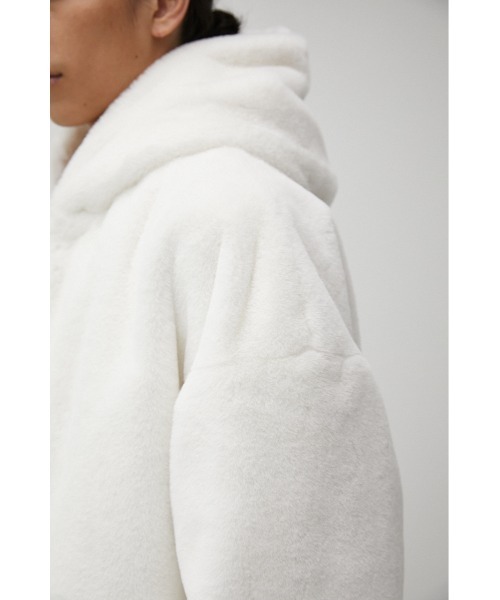 AZUL by moussy（アズールバイマウジー）の「FUR HOODIE BLOUSON/ファーフーディーブルゾン（ブルゾン・メンズ・ベージュ/ホワイト/ブラック・FREE）」の11枚目の写真