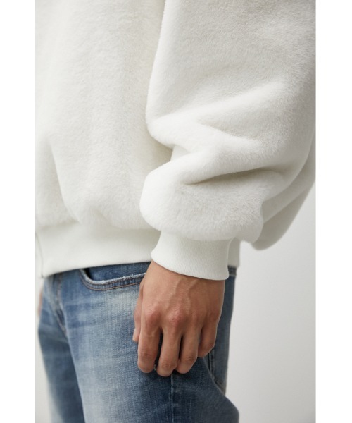 AZUL by moussy（アズールバイマウジー）の「FUR HOODIE BLOUSON/ファーフーディーブルゾン（ブルゾン・メンズ・ベージュ/ホワイト/ブラック・FREE）」の12枚目の写真