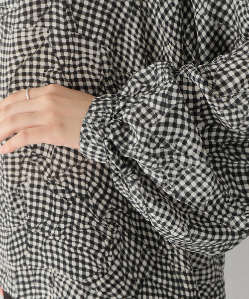 mii（ミー）の「【Mii / ミイ】TRUCAGE CHECK SILK EMBROIDERED TUNIC