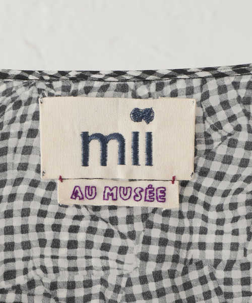 mii(ミー)の「【Mii / ミイ】TRUCAGE CHECK SILK EMBROIDERED TUNIC:ブラウス(シャツ/ブラウス・レディース・ブラック・MEDIUM)」の9枚目の写真