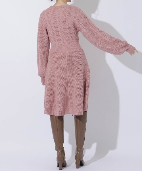 【新品未使用】WILLSELECTION（ウィルセレクション）レースMIXフロントボタンワンピース WILLSELECTION（ウィルセレクション） ドレス バックリボンシフォン