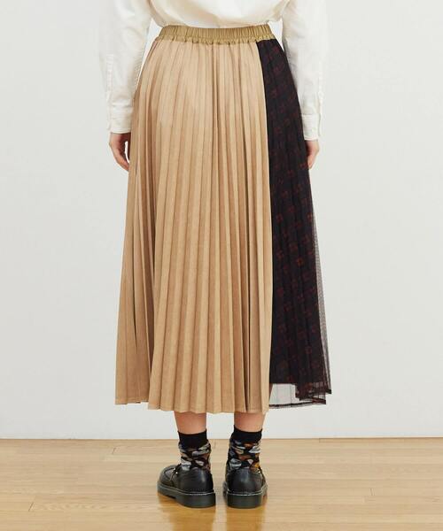 FRAPBOIS（フラボア）の「スウェードチュール スカート（スカート・レディース・ブラック/ベージュ・0/1）」の5枚目の写真