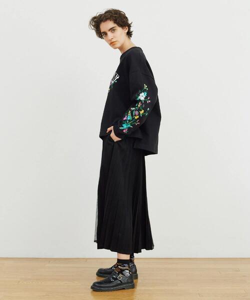 FRAPBOIS（フラボア）の「スウェードチュール スカート（スカート・レディース・ブラック/ベージュ・0/1）」の10枚目の写真