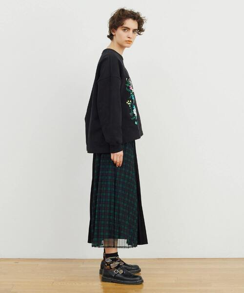 FRAPBOIS（フラボア）の「スウェードチュール スカート（スカート・レディース・ブラック/ベージュ・0/1）」の7枚目の写真