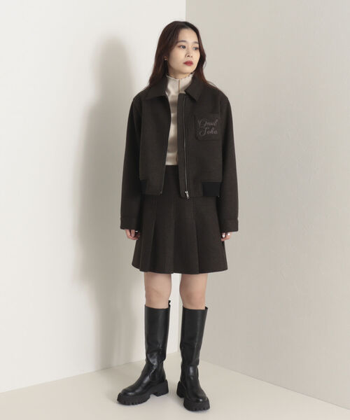 onulsoha（オヌルソハ）の「【セットアップ可能】タックプリーツミニスカート（スカート・レディース・オリーブ/グレー・36/38）」の6枚目の写真