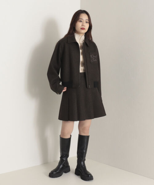 onulsoha（オヌルソハ）の「【セットアップ可能】タックプリーツミニスカート（スカート・レディース・オリーブ/グレー・36/38）」の7枚目の写真