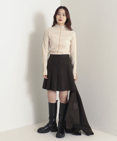 onulsoha（オヌルソハ）の「【セットアップ可能】タックプリーツミニスカート（スカート・レディース・オリーブ/グレー・36/38）」の8枚目の写真