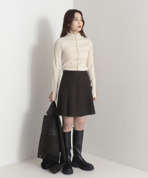 onulsoha（オヌルソハ）の「【セットアップ可能】タックプリーツミニスカート（スカート・レディース・オリーブ/グレー・36/38）」の9枚目の写真