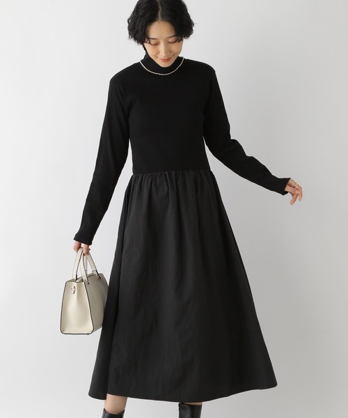 LEPSIM（レプシィム）の「カットドッキングワンピース　178300（ワンピース・レディース・ブラック/カーキ・FREE）」の6枚目の写真