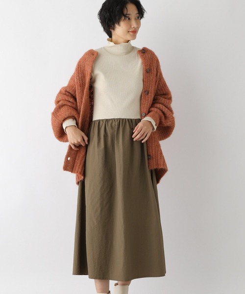 LEPSIM（レプシィム）の「カットドッキングワンピース　178300（ワンピース・レディース・ブラック/カーキ・FREE）」の9枚目の写真