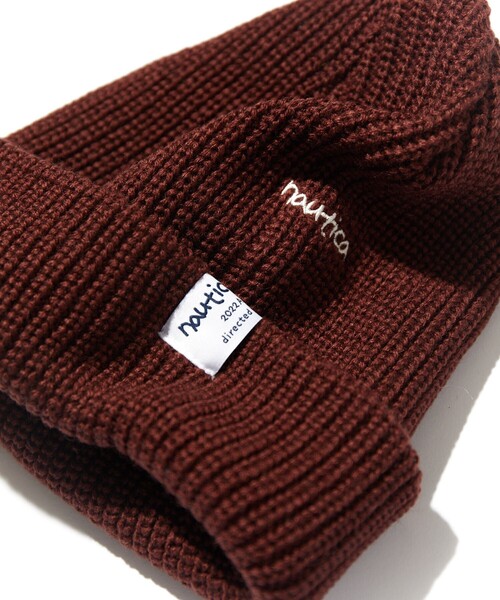 NAUTICA（ノーティカ）の「NAUTICA/ノーティカ 3Way Ribknit Beanie（ニットキャップ/ビーニー・メンズ・チャコールグレー/ホワイト/グリーン/ワインレッド/ネイビー・ﾌﾘ-）」の12枚目の写真