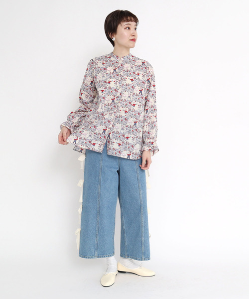 I am I in fact...(アイアムアイインファクト)の「12.5OZ RIBBON DENIM(デニムパンツ・レディース・サックスブルー/ネイビー・S/M)」の15枚目の写真