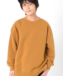 GLAZOS | 裏起毛・ワンポイント刺繍ビッグトレーナー(スウェット)