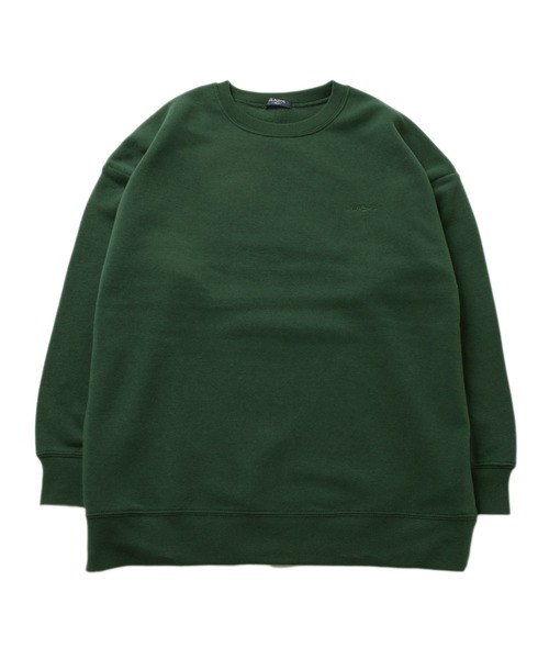 GLAZOS（グラソス）の「裏起毛・ワンポイント刺繍ビッグトレーナー（スウェット・キッズ・ブラック/グリーン/ベージュ/パープル・140cm/150cm/160cm/170cm）」の7枚目の写真