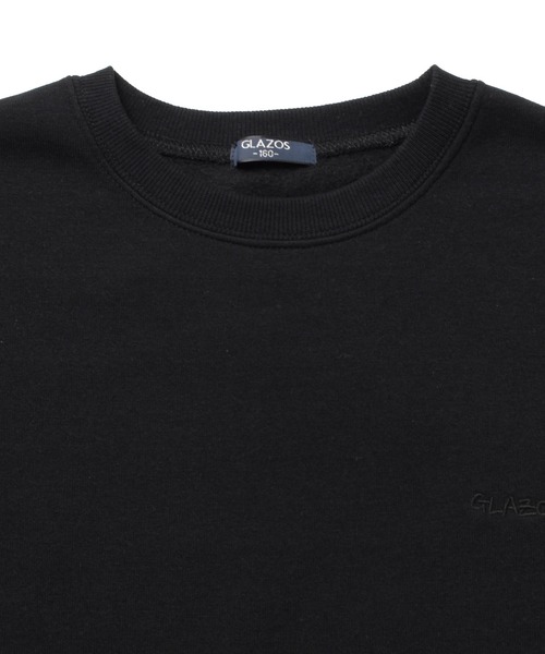 GLAZOS（グラソス）の「裏起毛・ワンポイント刺繍ビッグトレーナー（スウェット・キッズ・ブラック/グリーン/ベージュ/パープル・140cm/150cm/160cm/170cm）」の18枚目の写真