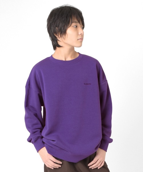 GLAZOS（グラソス）の「裏起毛・ワンポイント刺繍ビッグトレーナー（スウェット・キッズ・ブラック/グリーン/ベージュ/パープル・140cm/150cm/160cm/170cm）」の16枚目の写真