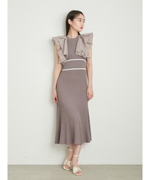 LILY BROWN シャツドッキングニットワンピース LILY BROWN（リリーブラウン）の「シャツドッキングニット