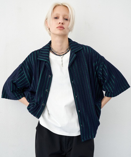 AIVER（アイバー）の「AIVER すかしストライプクロップドパイル
