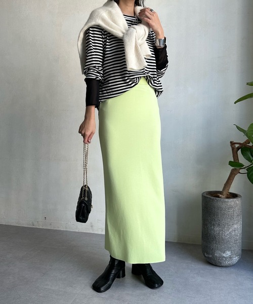 DouDou(ドゥドゥ)の「袖シアー切替ボーダーTEE(Tシャツ/カットソー・レディース・ブラック・FREE)」の11枚目の写真